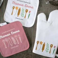 Gant et maniques personnalisée - Recette du Bonheur|Cadeaux.com Best