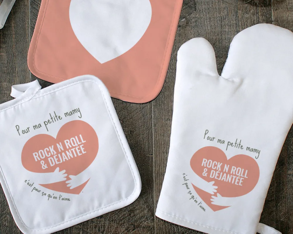 Gant et maniques personnalisables - C'est pour ça qu'on t'aime|Cadeaux.com