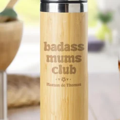 Gourde en bambou personnalisée - Cool Mums Club|Cadeaux.com Hot
