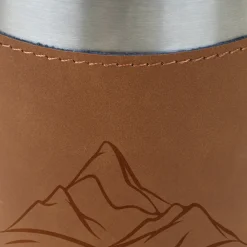 Gourde en cuir personnalisée - Montagne|Cadeaux.com New
