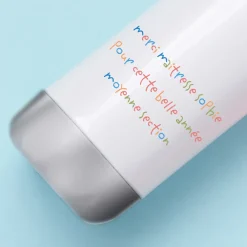 Gourde en inox personnalisée - Mots d'enfants pour maîtresse|Cadeaux.com Hot