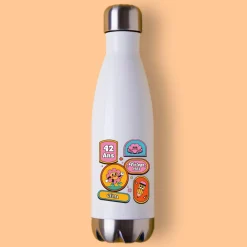 Gourde en inox personnalisée - Stickers Rétro|Cadeaux.com