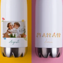 Gourde inox personnalisée - Amour Fleuri|Cadeaux.com Online