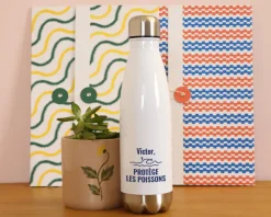Gourde isotherme en inox personnalisable - Baleine|Cadeaux.com Hot