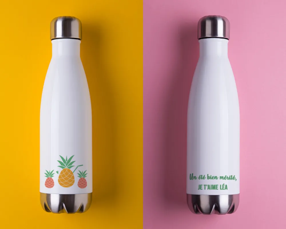 Gourde isotherme en inox personnalisable - Été Ananas|Cadeaux.com Clearance