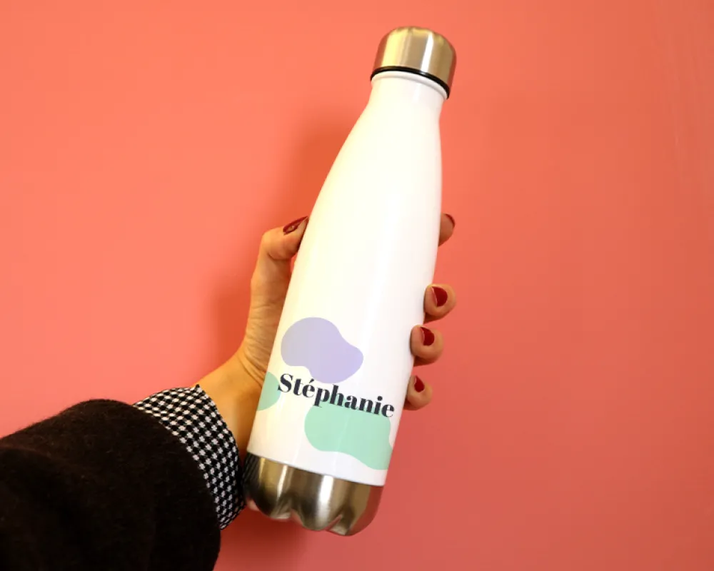 Gourde isotherme en inox personnalisable - Tâches|Cadeaux.com Best