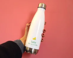 Gourde isotherme en inox personnalisable - Citron|Cadeaux.com Clearance