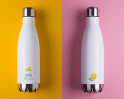 Gourde isotherme en inox personnalisable - Citron|Cadeaux.com Clearance