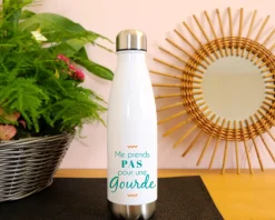Gourde isotherme en inox personnalisable - Message|Cadeaux.com Best