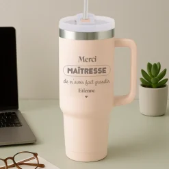 Gourde lifestyle personnalisée - Merci Maîtresse|Cadeaux.com Best