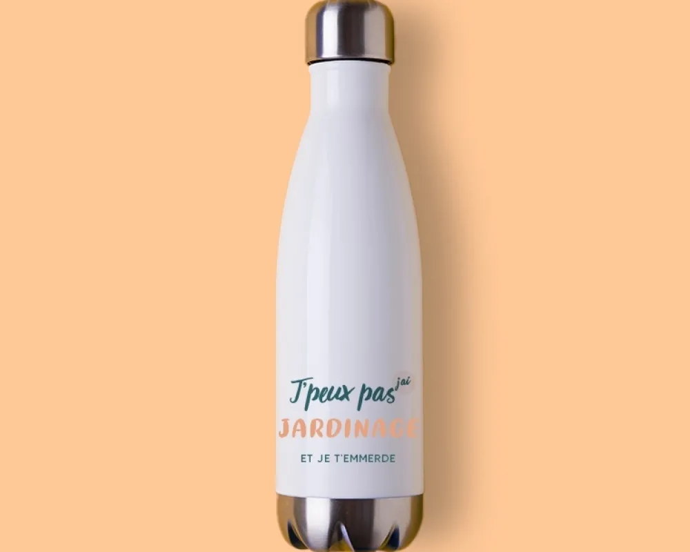 Gourde personnalisable - J'peux pas j'ai jardinage|Cadeaux.com Outlet