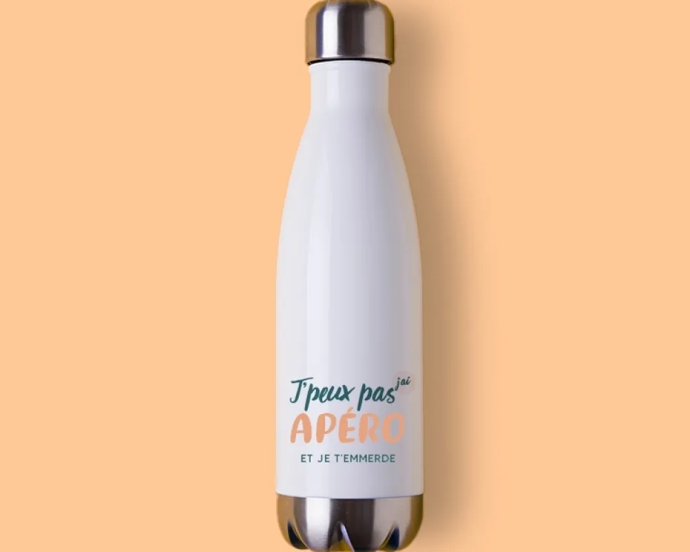 Gourde personnalisable - J'peux pas j'ai apéro|Cadeaux.com Online