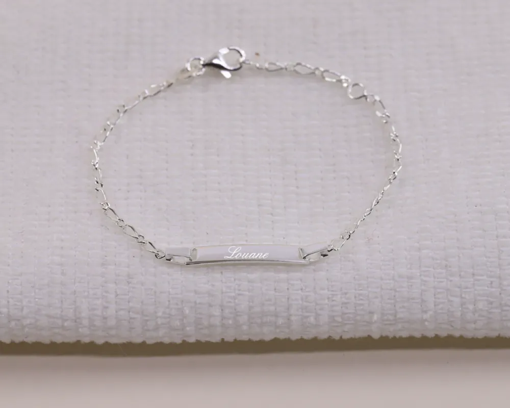Gourmette Bébé gravée Harmonie en Argent Véritable|Cadeaux.com Sale