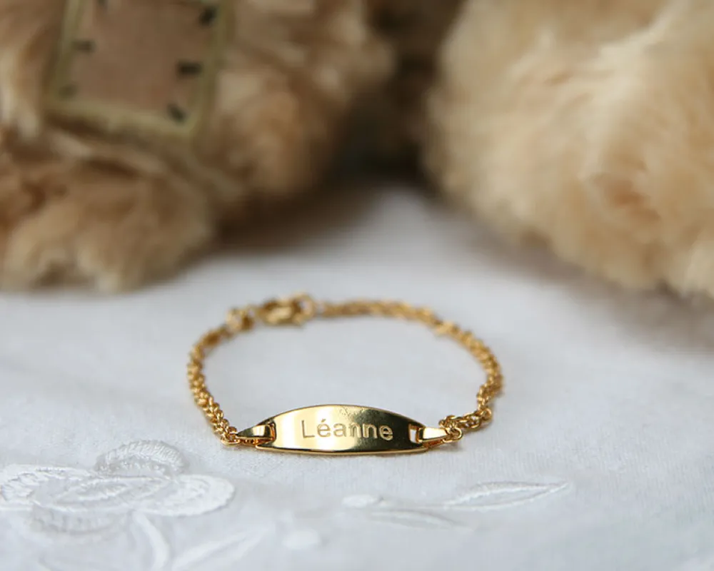 Gourmette Bébé Plaqué or 14 carats - modèle Altesse|Cadeaux.com Best