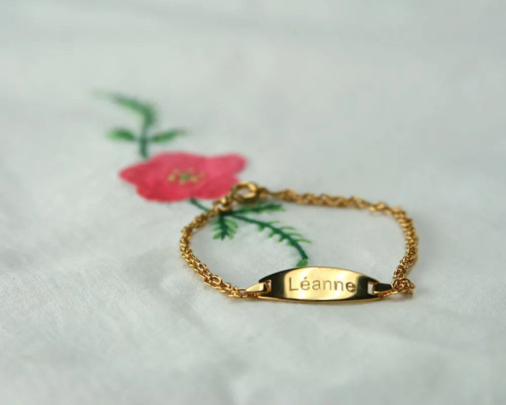Gourmette Bébé Plaqué or 14 carats - modèle Altesse|Cadeaux.com Best