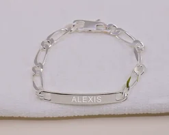 Gourmette gravée Homme en Argent poli|Cadeaux.com