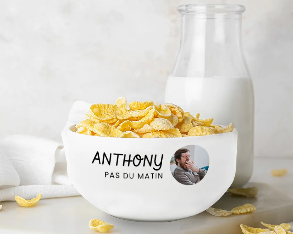 Grand bol personnalisé - Photo|Cadeaux.com Outlet