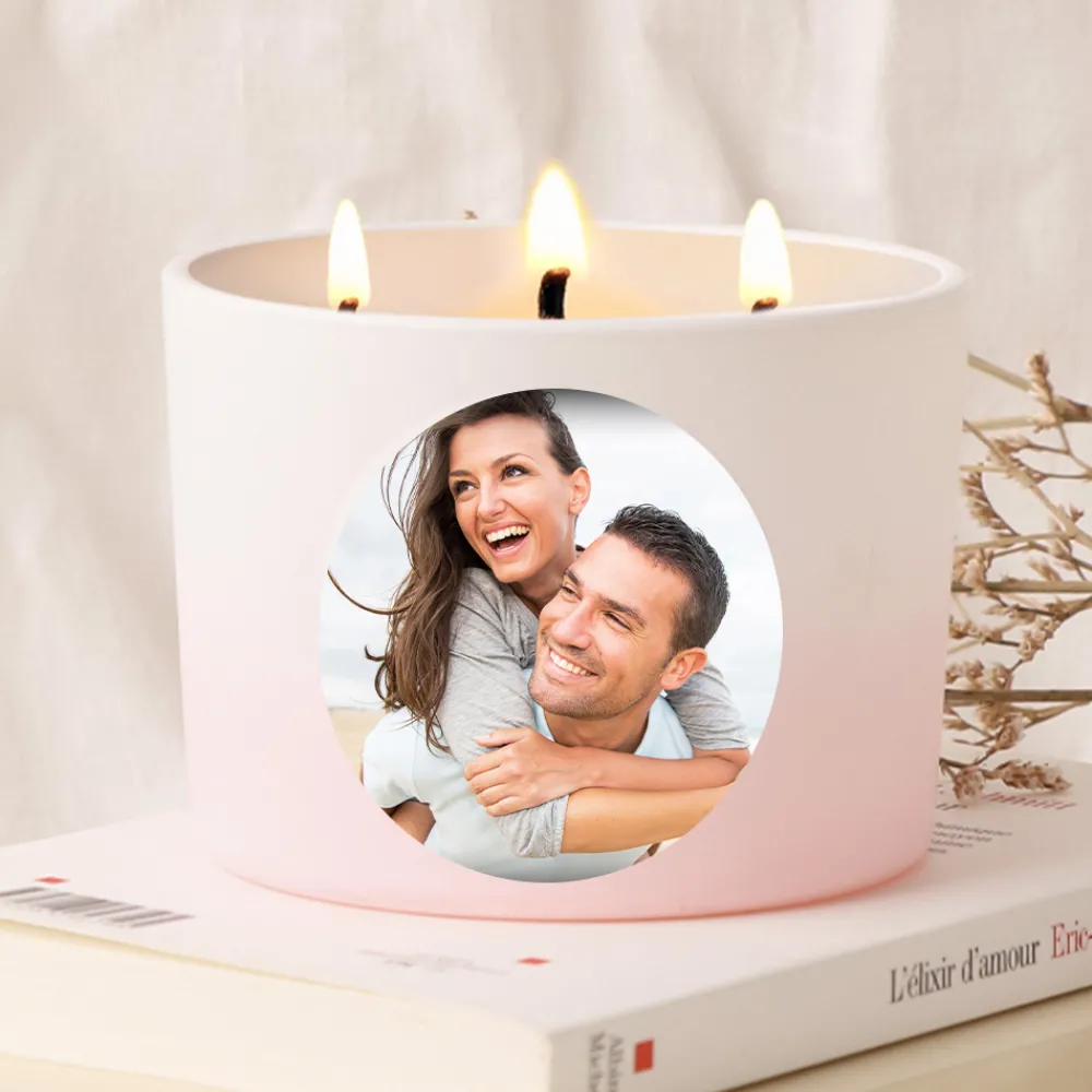 Grande bougie personnalisée - Photo|Cadeaux.com Online