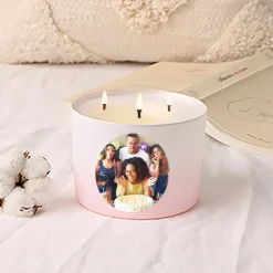 Grande bougie personnalisée - Photo|Cadeaux.com Online