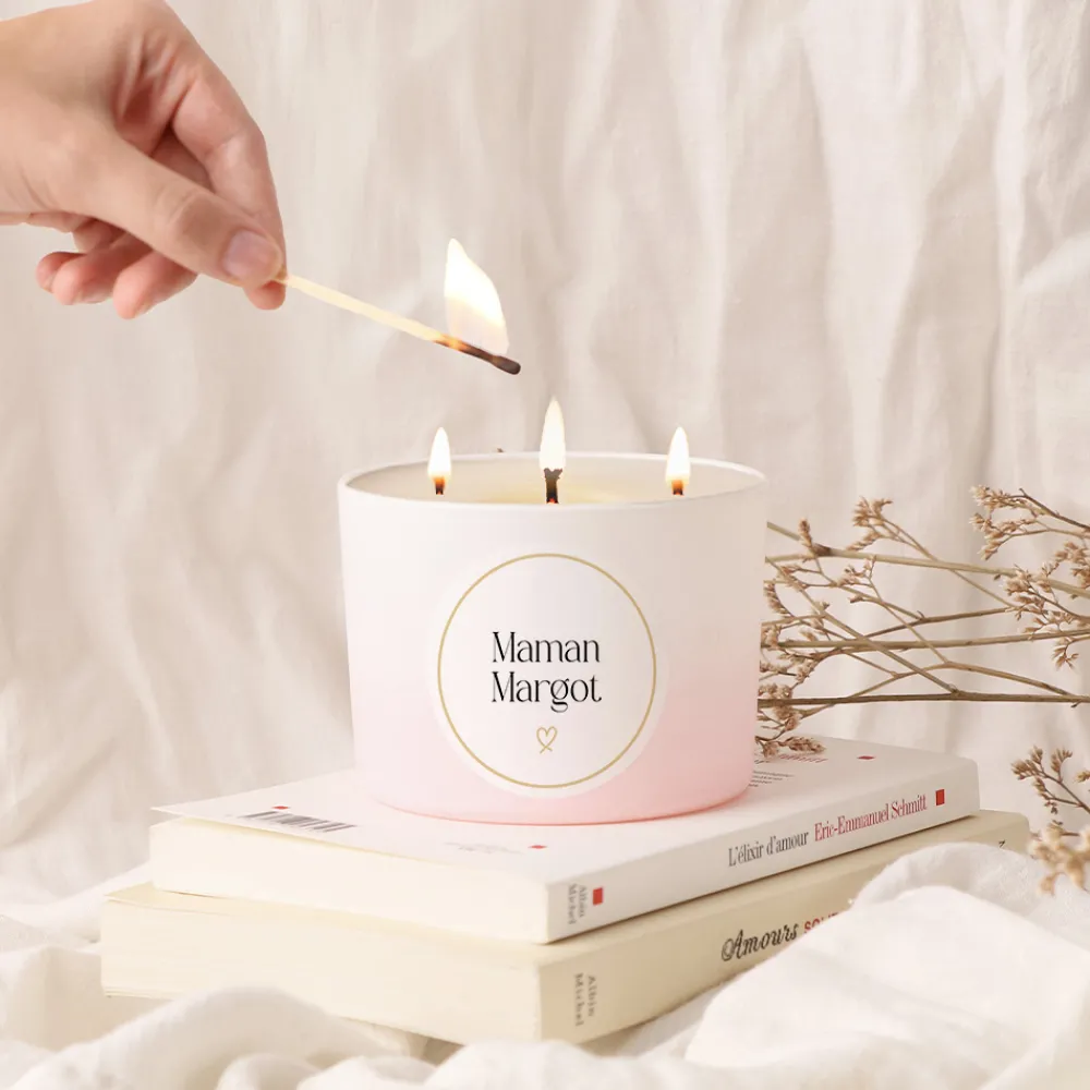 Grande bougie personnalisée - Prénom|Cadeaux.com New