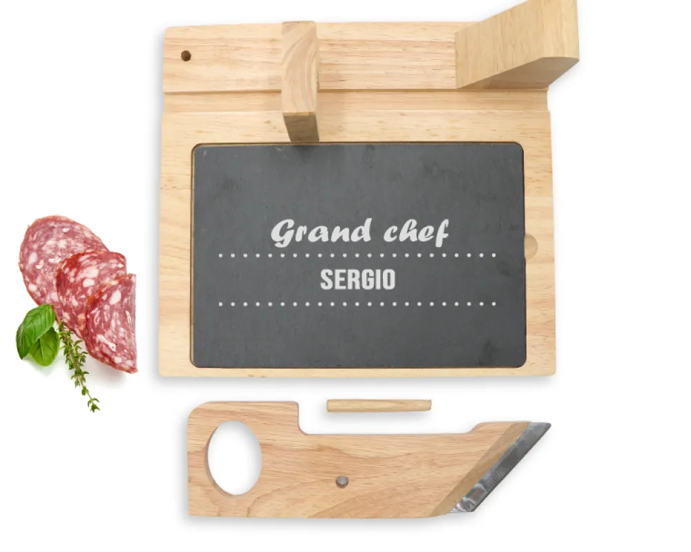 Guillotine à saucisson personnalisée - Message|Cadeaux.com
