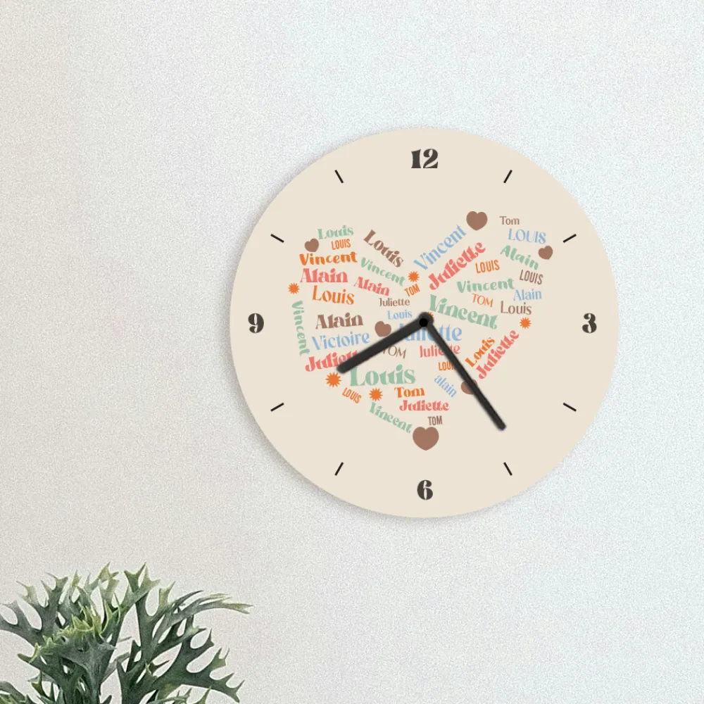 Horloge Coeur Famille|Cadeaux.com Discount