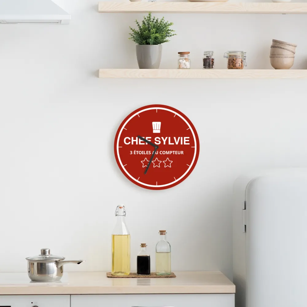 Horloge personnalisable - Chef étoilé|Cadeaux.com Best