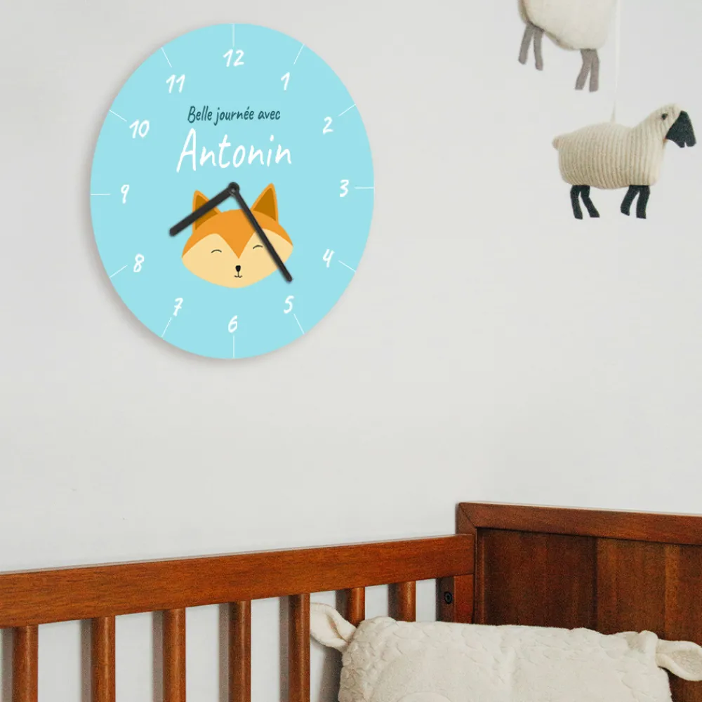Horloge Personnalisable - Petit Renard|Cadeaux.com Best