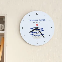 Horloge personnalisée - Bols prénoms famille|Cadeaux.com Discount