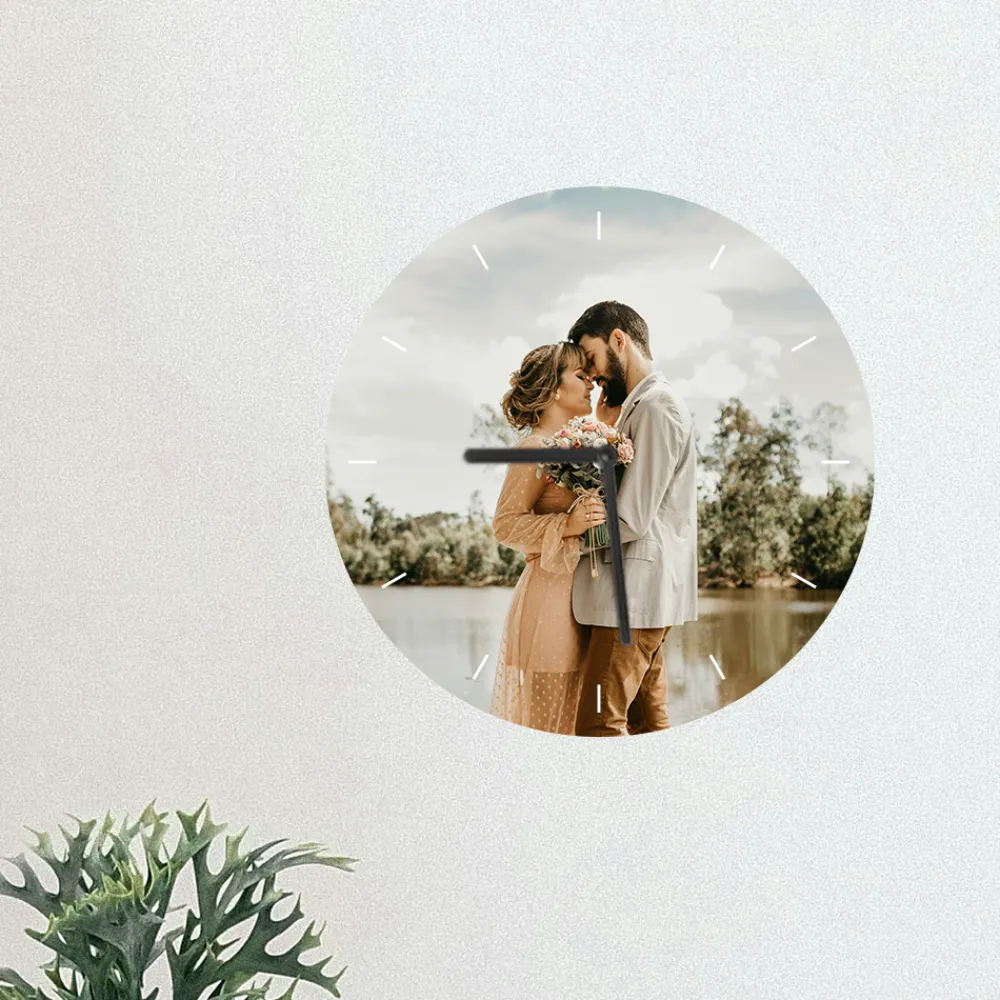 Horloge Photo Ronde|Cadeaux.com