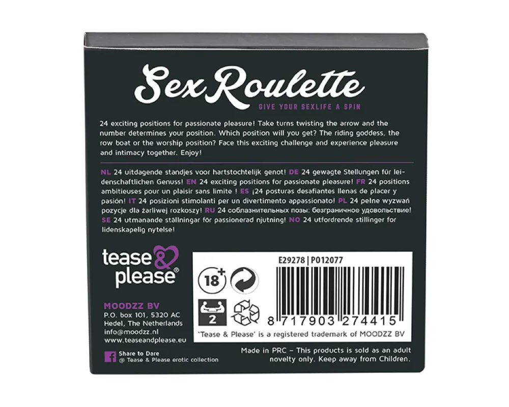 Jeu Sexroulette - Kamasutra|Cadeaux.com Outlet