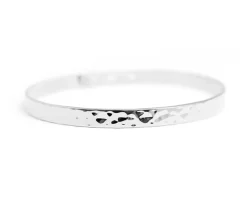 Jonc ruban martelé - Plaqué or ou argent 925|Cadeaux.com