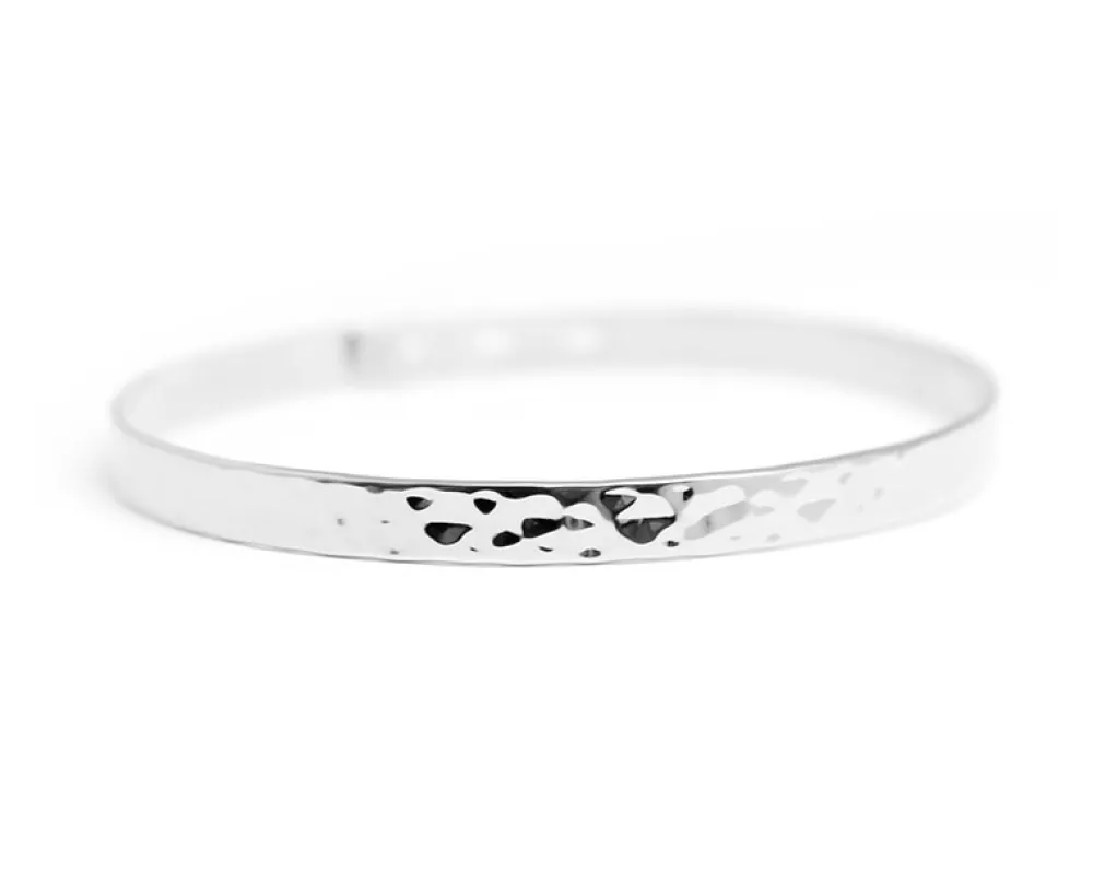 Jonc ruban martelé - Plaqué or ou argent 925|Cadeaux.com