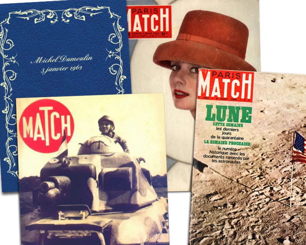 Journal Paris Match de la semaine de naissance dans son écrin personnalisé|Cadeaux.com New