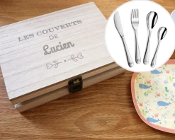 Kit couverts enfant gravé|Cadeaux.com Discount