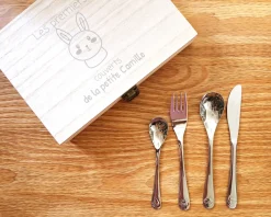 Kit couverts enfant gravé - Animaux|Cadeaux.com