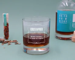 Kit de fabrication de whisky avec un verre personnalisé|Cadeaux.com Outlet