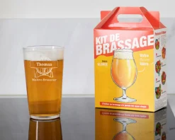 Kit d'initiation au brassage de bière et son verre à bière personnalisé|Cadeaux.com New