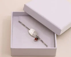 La Gourmette Bébé Coccinelle en Argent|Cadeaux.com Best