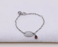 La Gourmette Bébé Coccinelle en Argent|Cadeaux.com Best