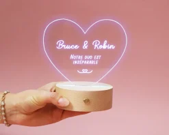 Lampe 3D personnalisée - Coeur|Cadeaux.com Discount