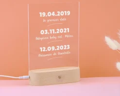 Lampe 3D personnalisée - Dates importantes|Cadeaux.com Online