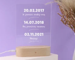 Lampe 3D personnalisée - Dates importantes|Cadeaux.com Online