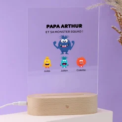Lampe 3D personnalisée - Famille Monstres|Cadeaux.com Best