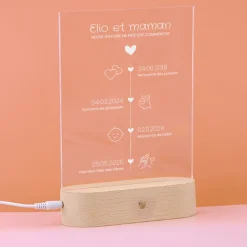 Lampe 3D personnalisée - Ligne de Vie|Cadeaux.com