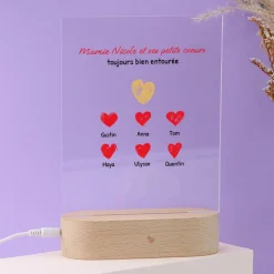 Lampe 3D personnalisée - Mamie et ses petits coeurs|Cadeaux.com Sale