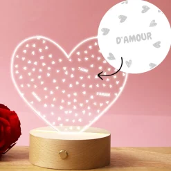 Lampe 3D personnalisée - Message Secret|Cadeaux.com New