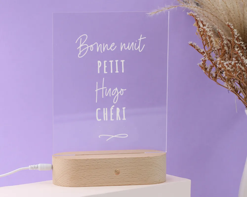 Lampe 3D personnalisée - Message|Cadeaux.com Outlet