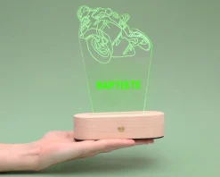 Lampe 3D personnalisée - Moto|Cadeaux.com Best