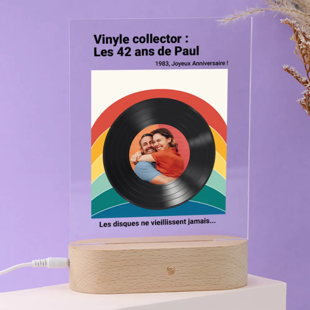 Lampe 3D personnalisée - Retro Vibes|Cadeaux.com New